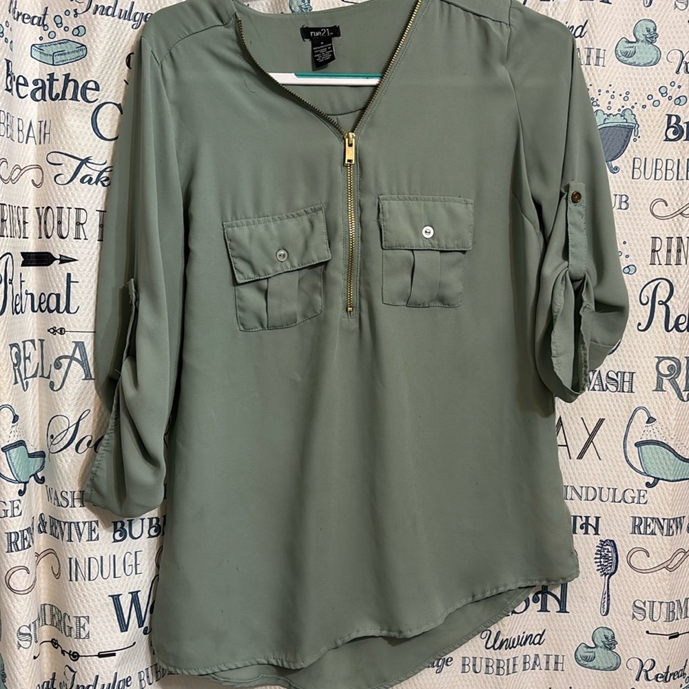 Green blouse